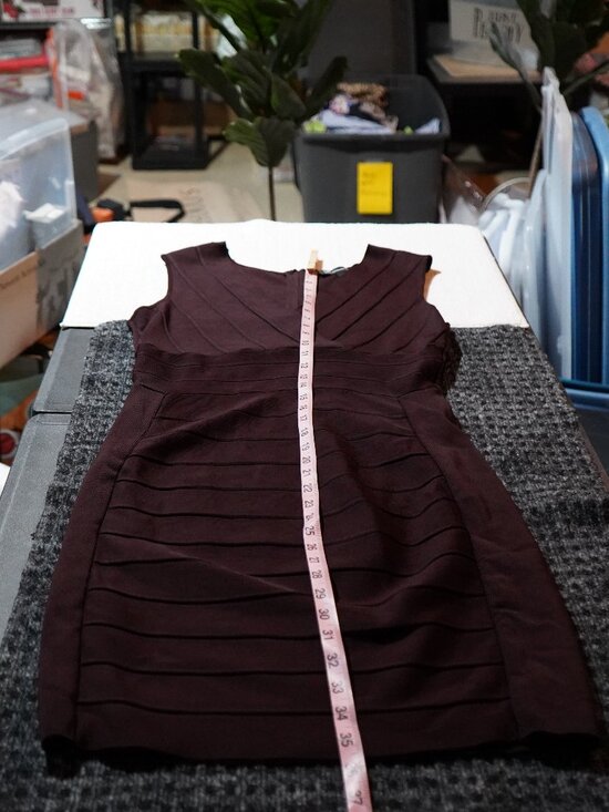 I.N.C. International Concepts Eggplant Brown Bandage Dress L - Picture 2 of 9